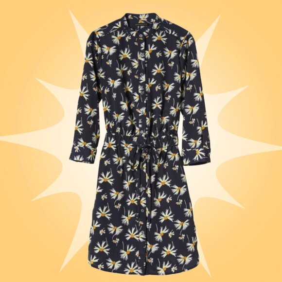 Banana Republic Long Sleeve Floral Print Shirt Dress - Picture 1 of 4